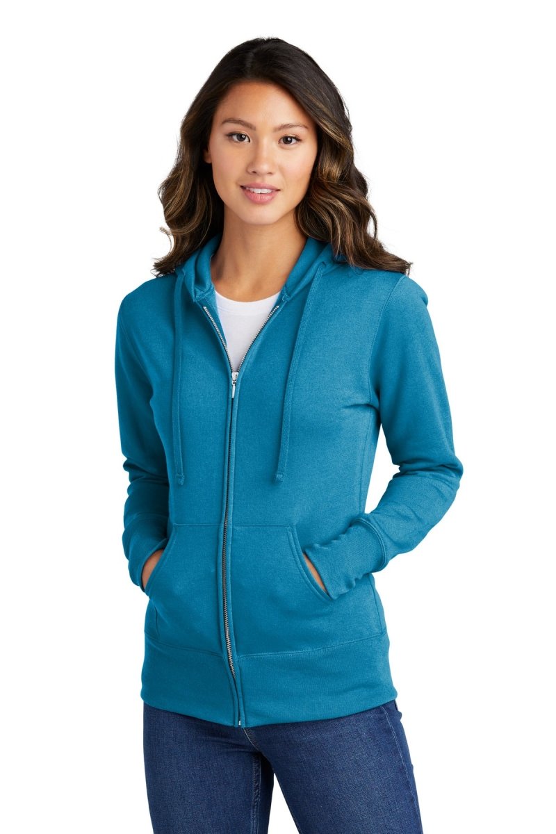 Port & CompanyÂ® Ladies Core Fleece Full-Zip Hooded Sweatshirt. LPC78ZH - uslegacypromotions