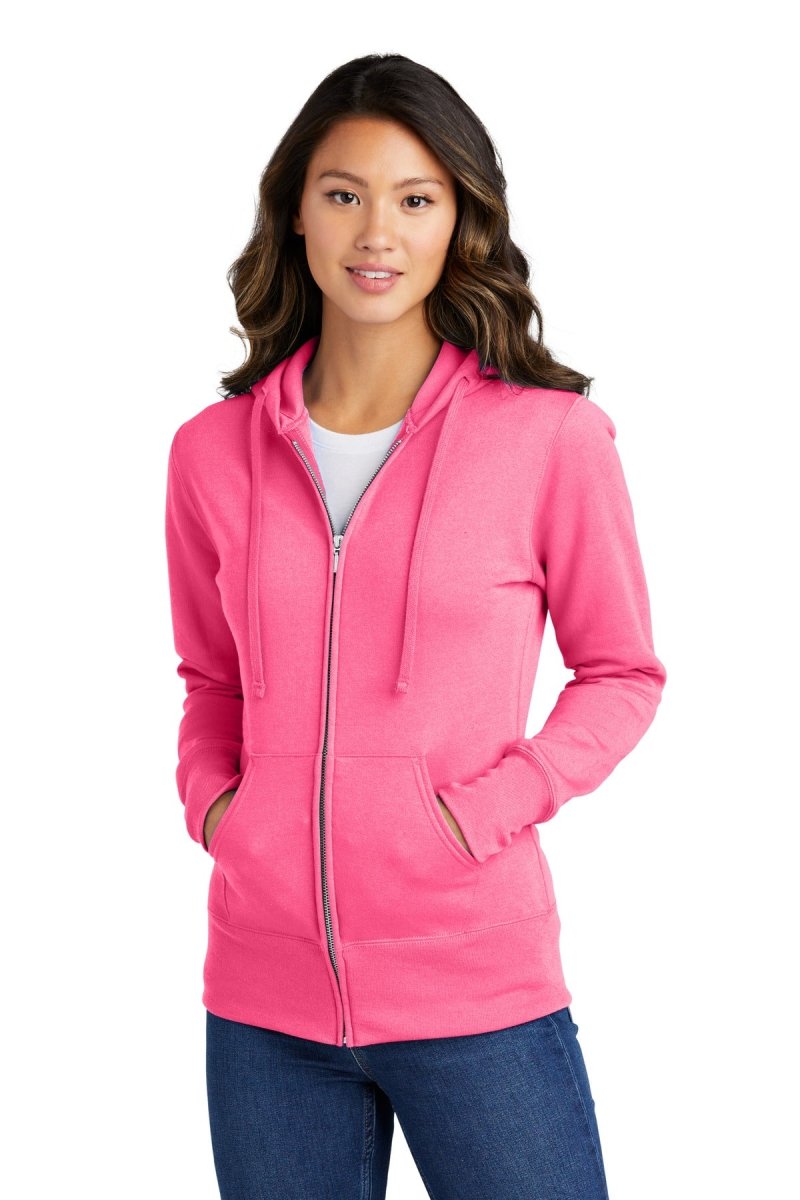 Port & CompanyÂ® Ladies Core Fleece Full-Zip Hooded Sweatshirt. LPC78ZH - uslegacypromotions