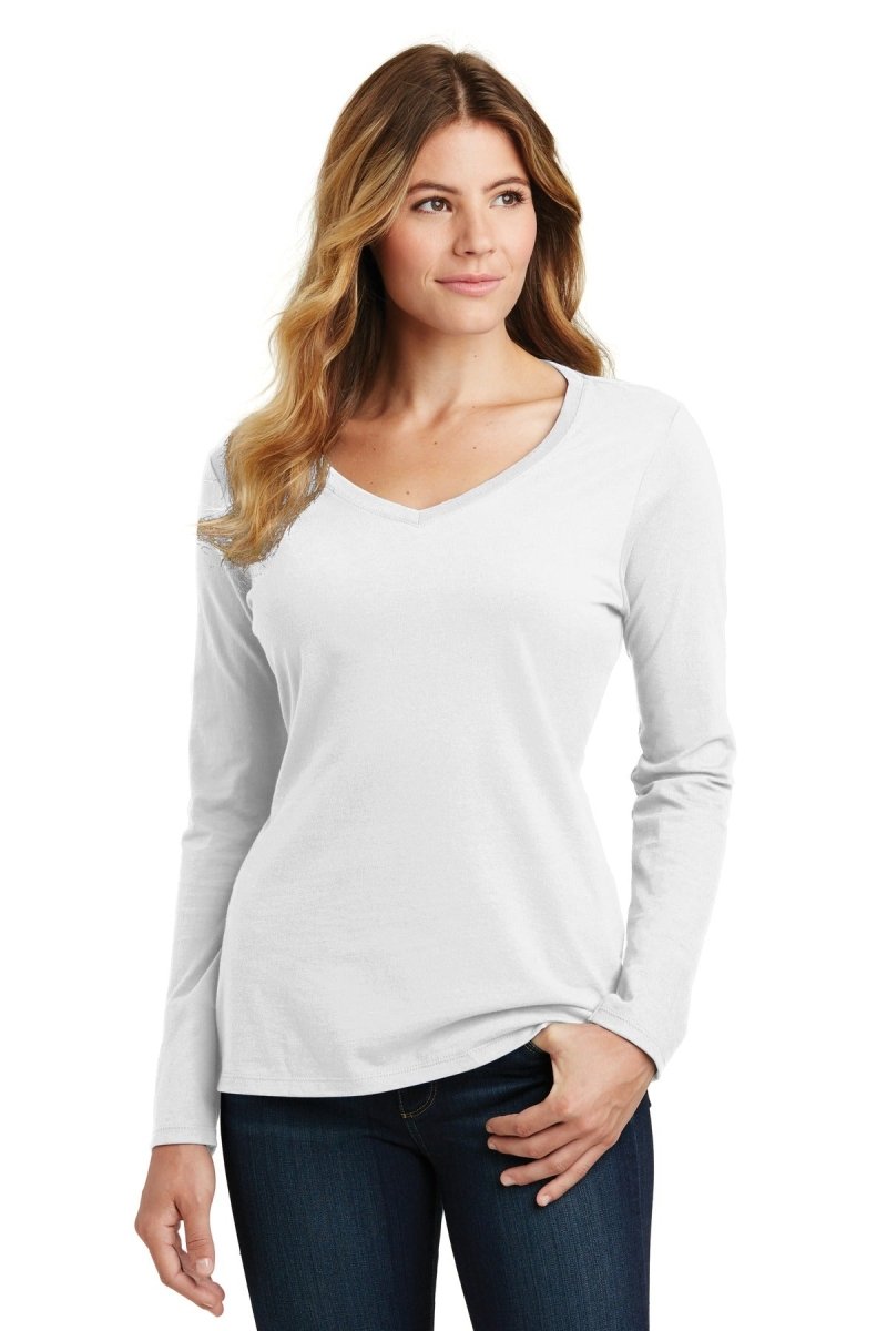 Port & CompanyÂ® Ladies Long Sleeve Fan Favorite V-Neck Tee. LPC450VLS - uslegacypromotions