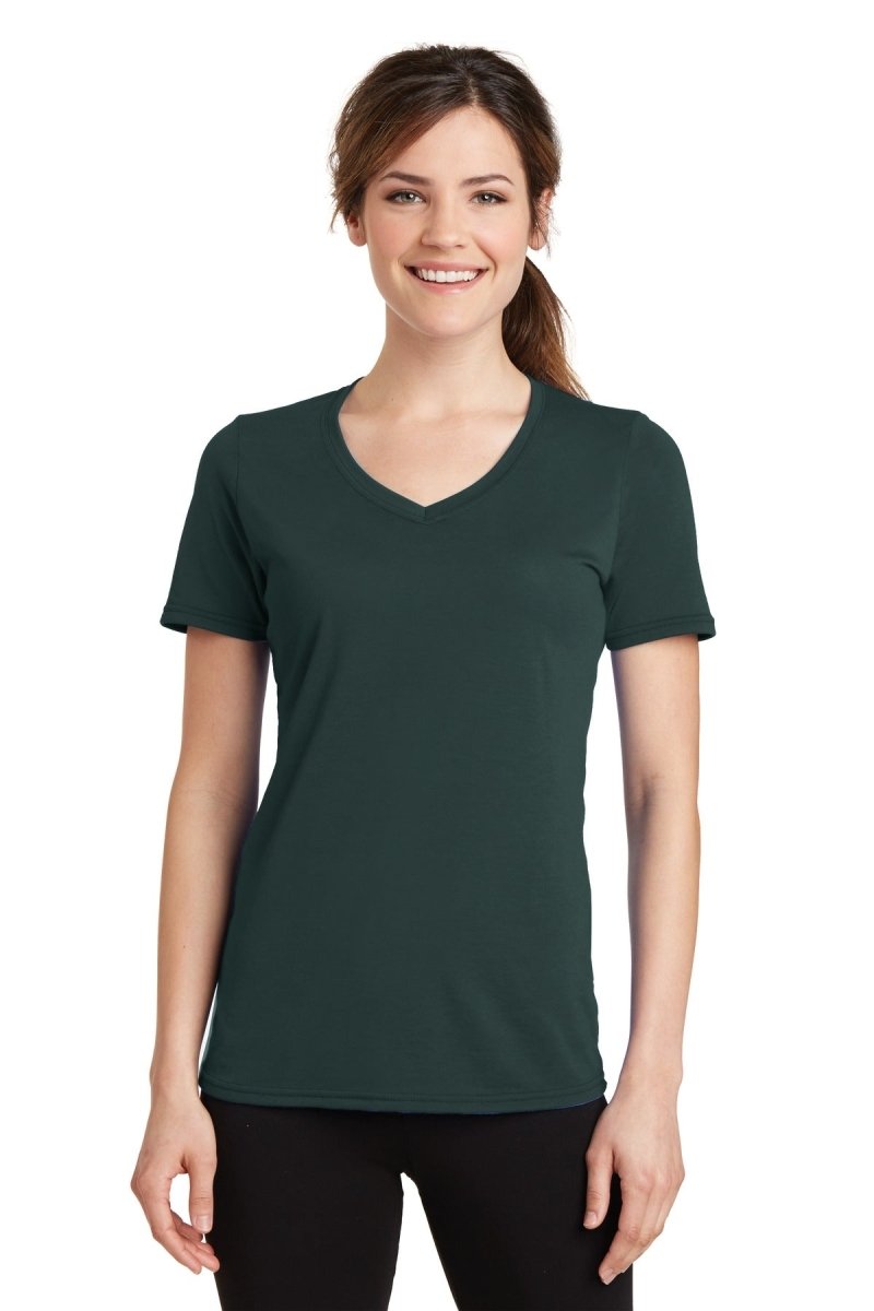 Port & CompanyÂ® Ladies Performance Blend V-Neck Tee. LPC381V - uslegacypromotions