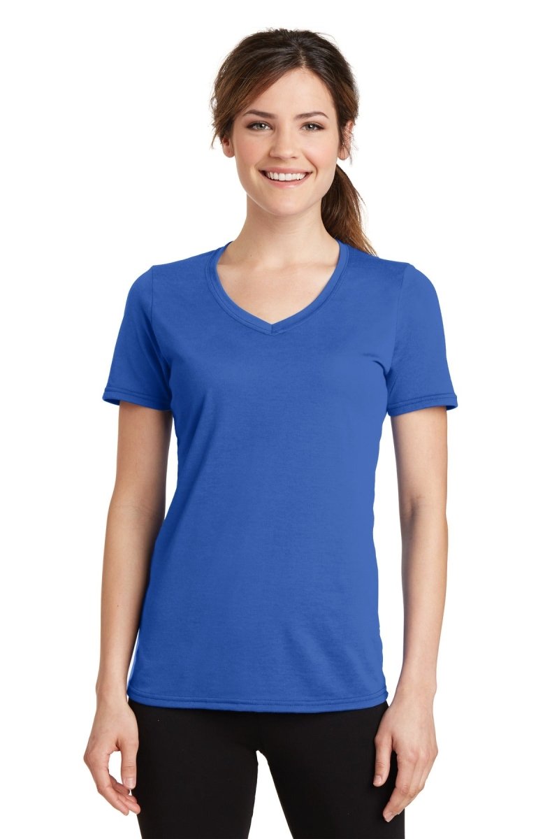 Port & CompanyÂ® Ladies Performance Blend V-Neck Tee. LPC381V - uslegacypromotions