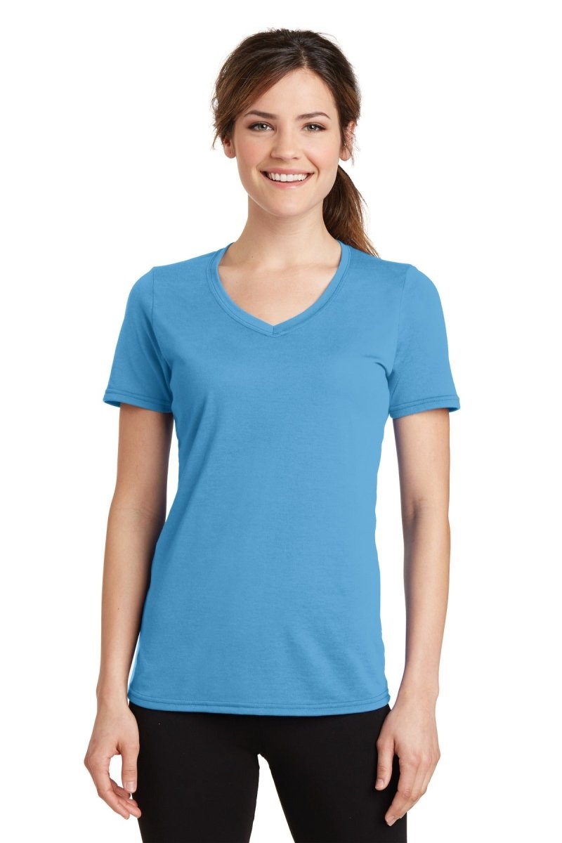 Port & CompanyÂ® Ladies Performance Blend V-Neck Tee. LPC381V - uslegacypromotions