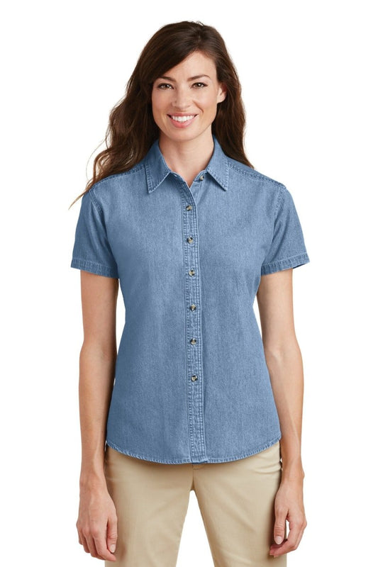 Port & CompanyÂ® - Ladies Short Sleeve Value Denim Shirt. LSP11 - uslegacypromotions