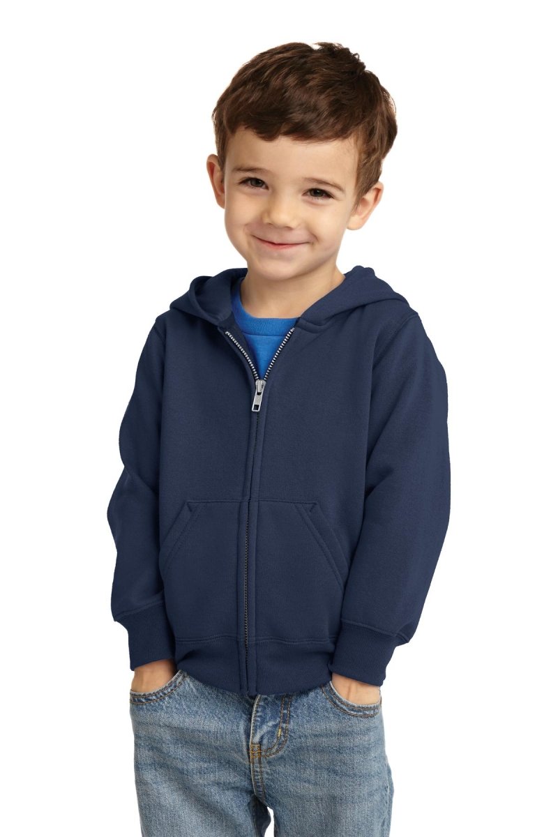 Port & CompanyÂ® Toddler Core Fleece Full-Zip Hooded Sweatshirt. CAR78TZH - uslegacypromotions