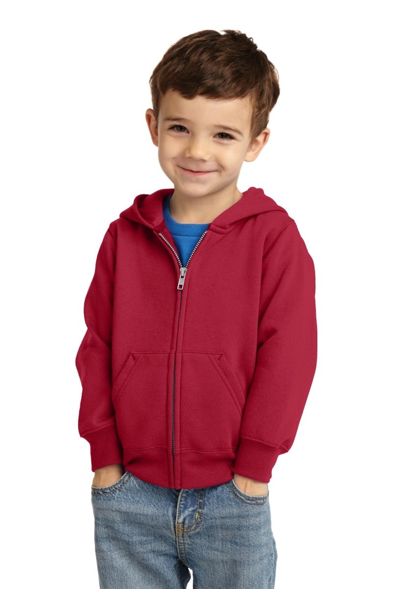 Port & CompanyÂ® Toddler Core Fleece Full-Zip Hooded Sweatshirt. CAR78TZH - uslegacypromotions