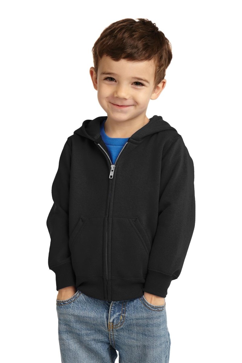 Port & CompanyÂ® Toddler Core Fleece Full-Zip Hooded Sweatshirt. CAR78TZH - uslegacypromotions