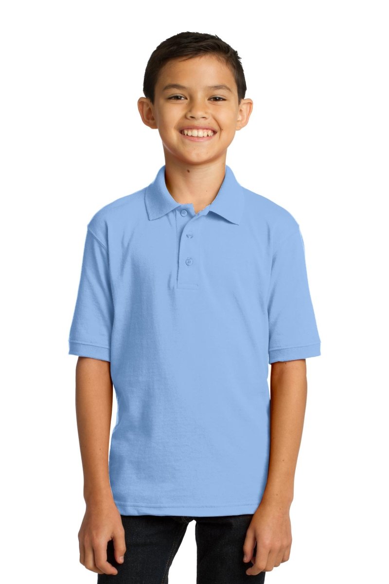 Port & CompanyÂ® Youth Core Blend Jersey Knit Polo. KP55Y - uslegacypromotions