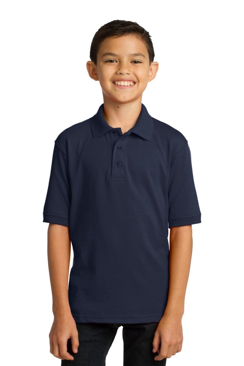 Port & CompanyÂ® Youth Core Blend Jersey Knit Polo. KP55Y - uslegacypromotions