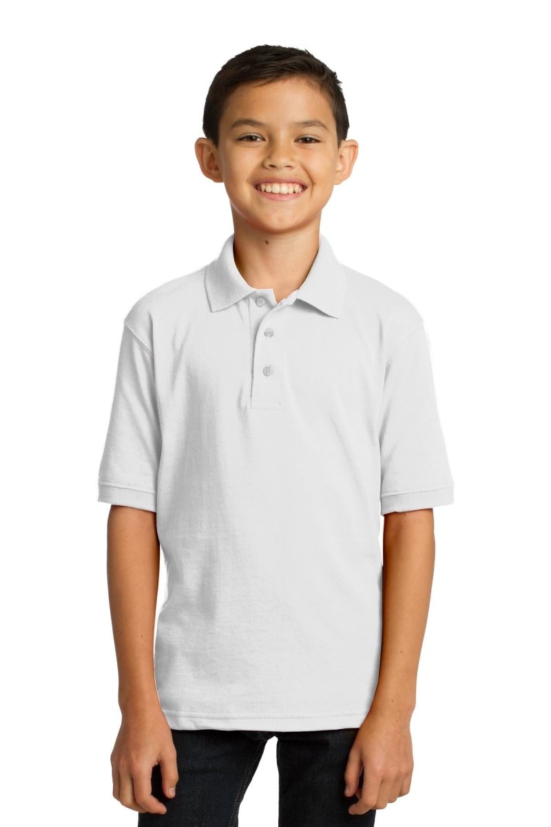 Port & CompanyÂ® Youth Core Blend Jersey Knit Polo. KP55Y - uslegacypromotions