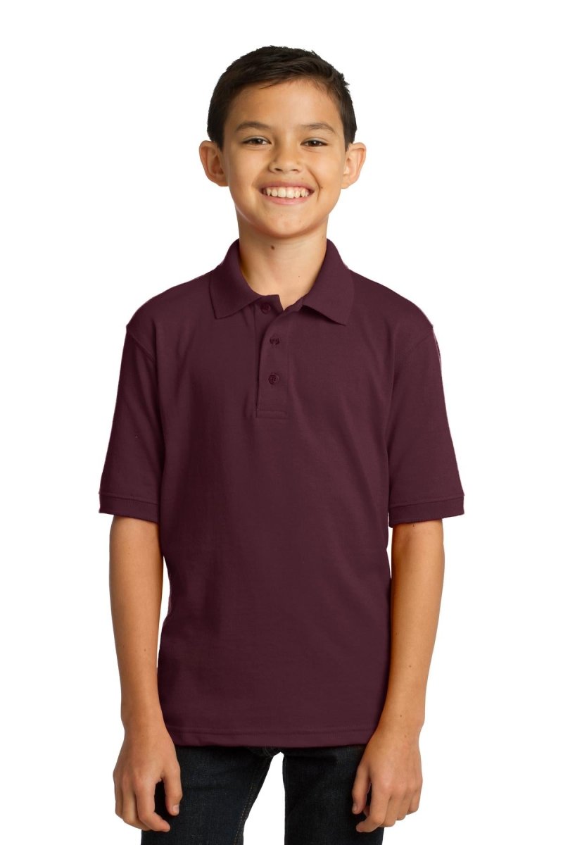 Port & CompanyÂ® Youth Core Blend Jersey Knit Polo. KP55Y - uslegacypromotions