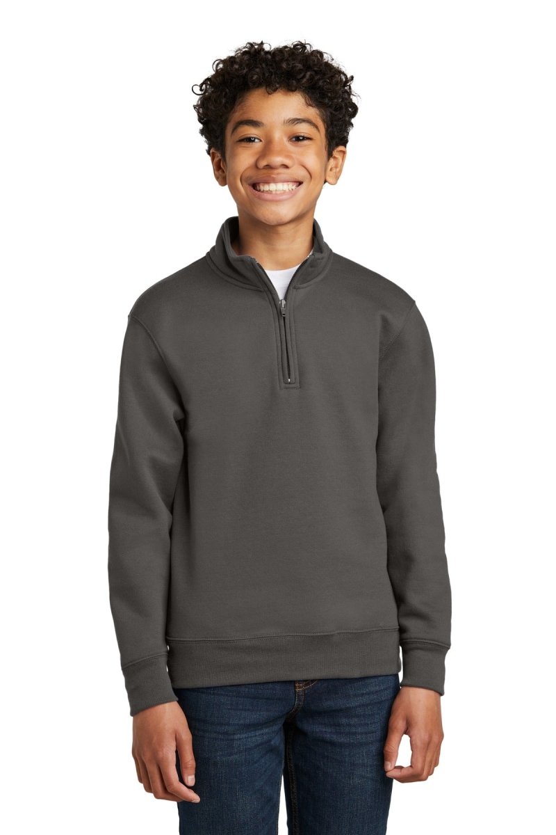 Port & CompanyÂ® Youth Core Fleece 1/4-Zip Pullover Sweatshirt PC78YQ - uslegacypromotions