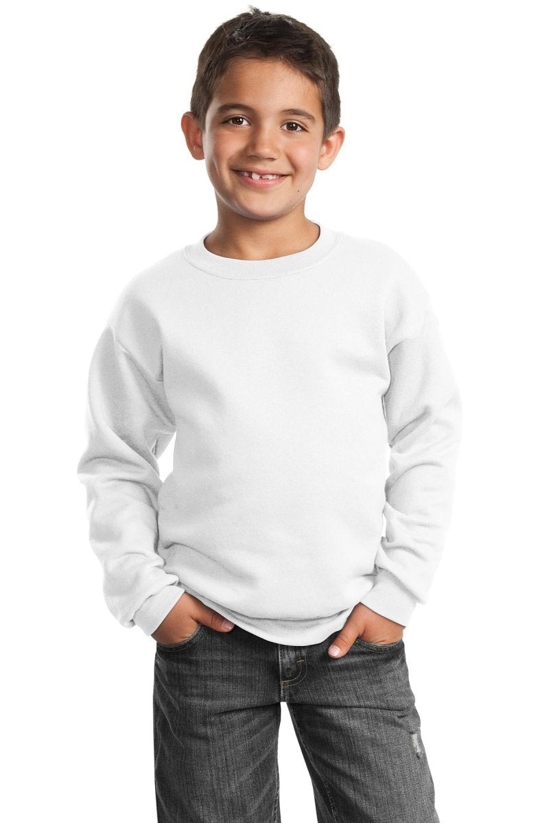 Port & CompanyÂ® - Youth Core Fleece Crewneck Sweatshirt. PC90Y - uslegacypromotions