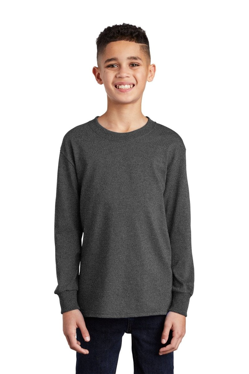 Port & CompanyÂ® Youth Long Sleeve Core Cotton Tee. PC54YLS - uslegacypromotions