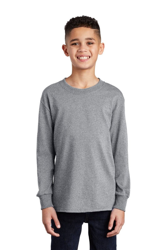 Port & CompanyÂ® Youth Long Sleeve Core Cotton Tee. PC54YLS - uslegacypromotions