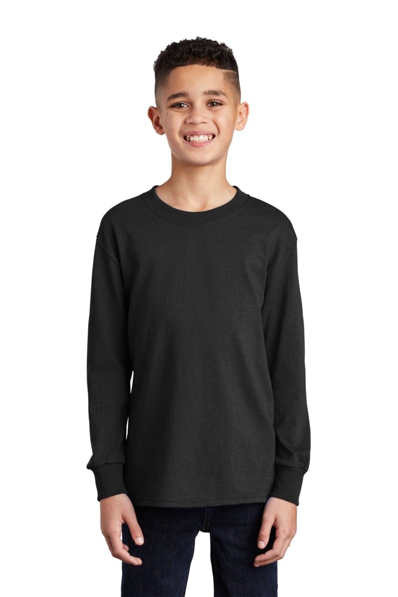 Port & CompanyÂ® Youth Long Sleeve Core Cotton Tee. PC54YLS - uslegacypromotions