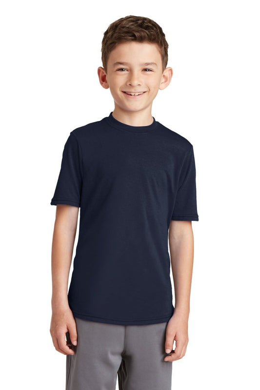 Port & CompanyÂ® Youth Performance Blend Tee. PC381Y - uslegacypromotions