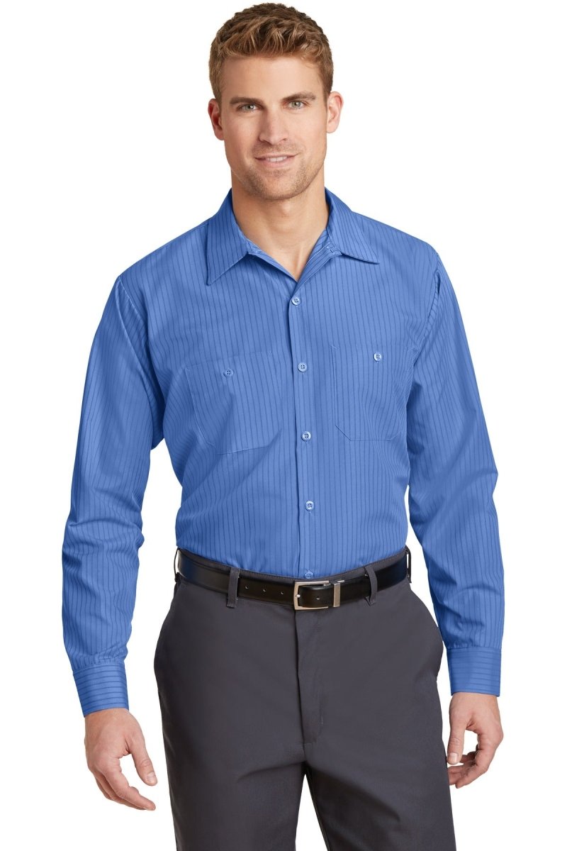Red Kap® Long Sleeve Striped Industrial Work Shirt. CS10 - uslegacypromotions