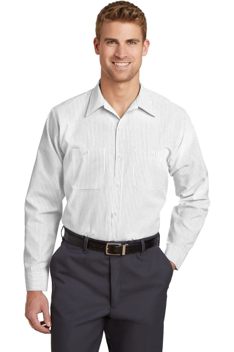 Red Kap® Long Sleeve Striped Industrial Work Shirt. CS10 - uslegacypromotions