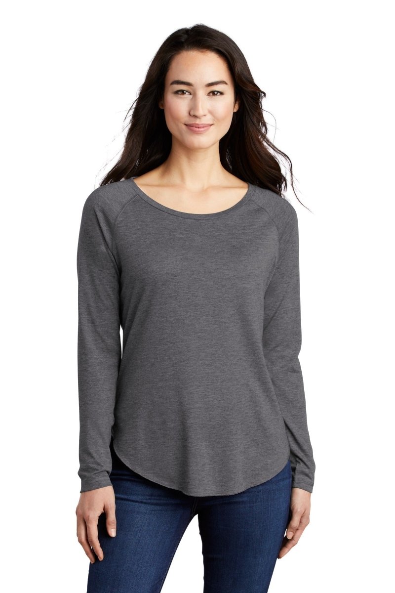 Sport-Tek Â® Ladies PosiCharge Â® Long Sleeve Tri-Blend Wicking Scoop Neck Raglan Tee LST400LS - uslegacypromotions