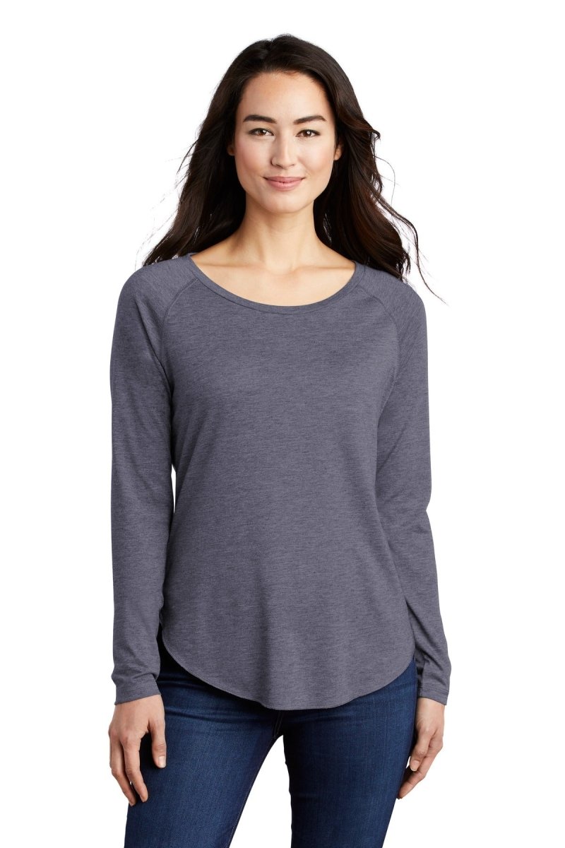 Sport-Tek Â® Ladies PosiCharge Â® Long Sleeve Tri-Blend Wicking Scoop Neck Raglan Tee LST400LS - uslegacypromotions