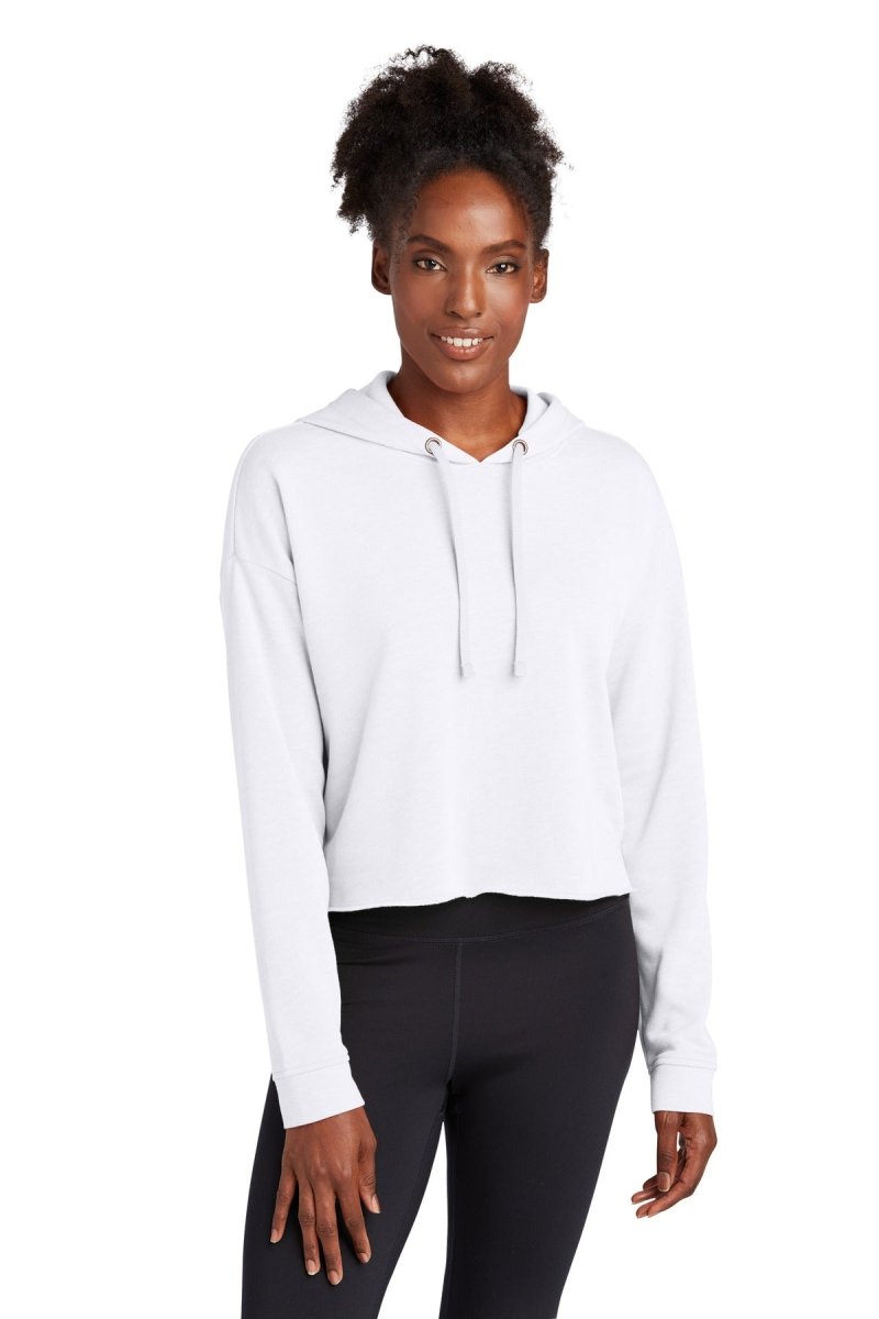 Sport-Tek Â® Ladies PosiCharge Â® Tri-Blend Wicking Fleece Crop Hooded Pullover LST298 - uslegacypromotions