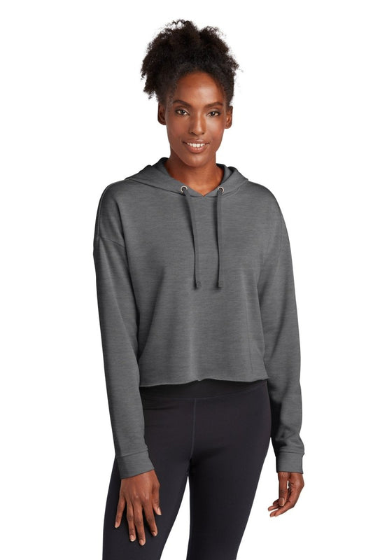 Sport-Tek Â® Ladies PosiCharge Â® Tri-Blend Wicking Fleece Crop Hooded Pullover LST298 - uslegacypromotions