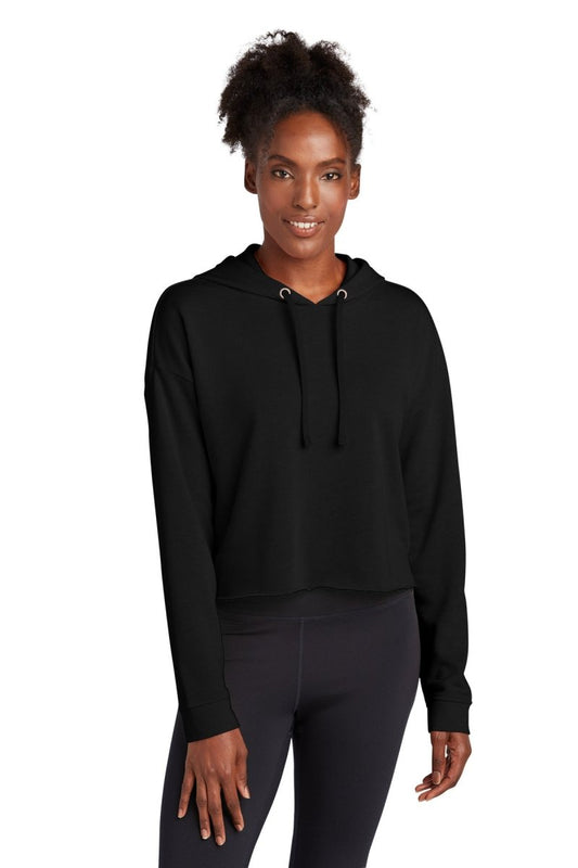 Sport-Tek Â® Ladies PosiCharge Â® Tri-Blend Wicking Fleece Crop Hooded Pullover LST298 - uslegacypromotions