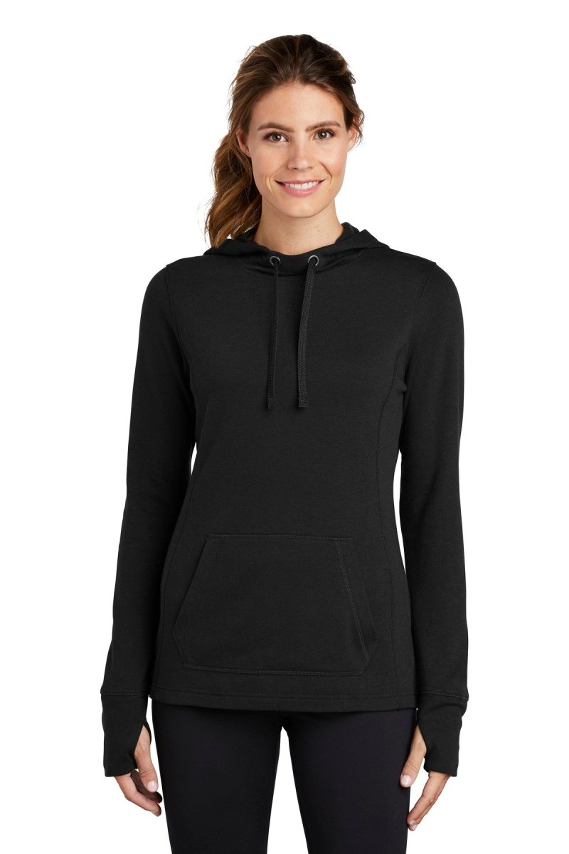 Sport-Tek Â® Ladies PosiCharge Â® Tri-Blend Wicking Fleece Hooded Pullover. LST296 - uslegacypromotions