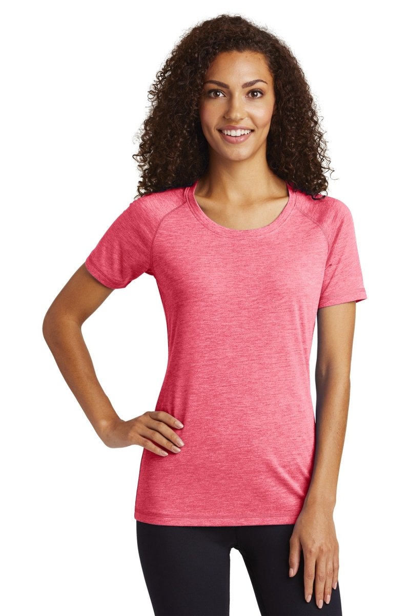 Sport-Tek Â® Ladies PosiCharge Â® Tri-Blend Wicking Scoop Neck Raglan Tee. LST400 - uslegacypromotions