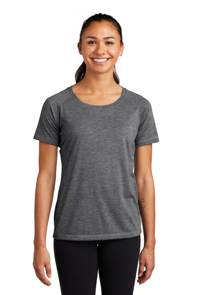 Sport-Tek Â® Ladies PosiCharge Â® Tri-Blend Wicking Scoop Neck Raglan Tee. LST400 - uslegacypromotions