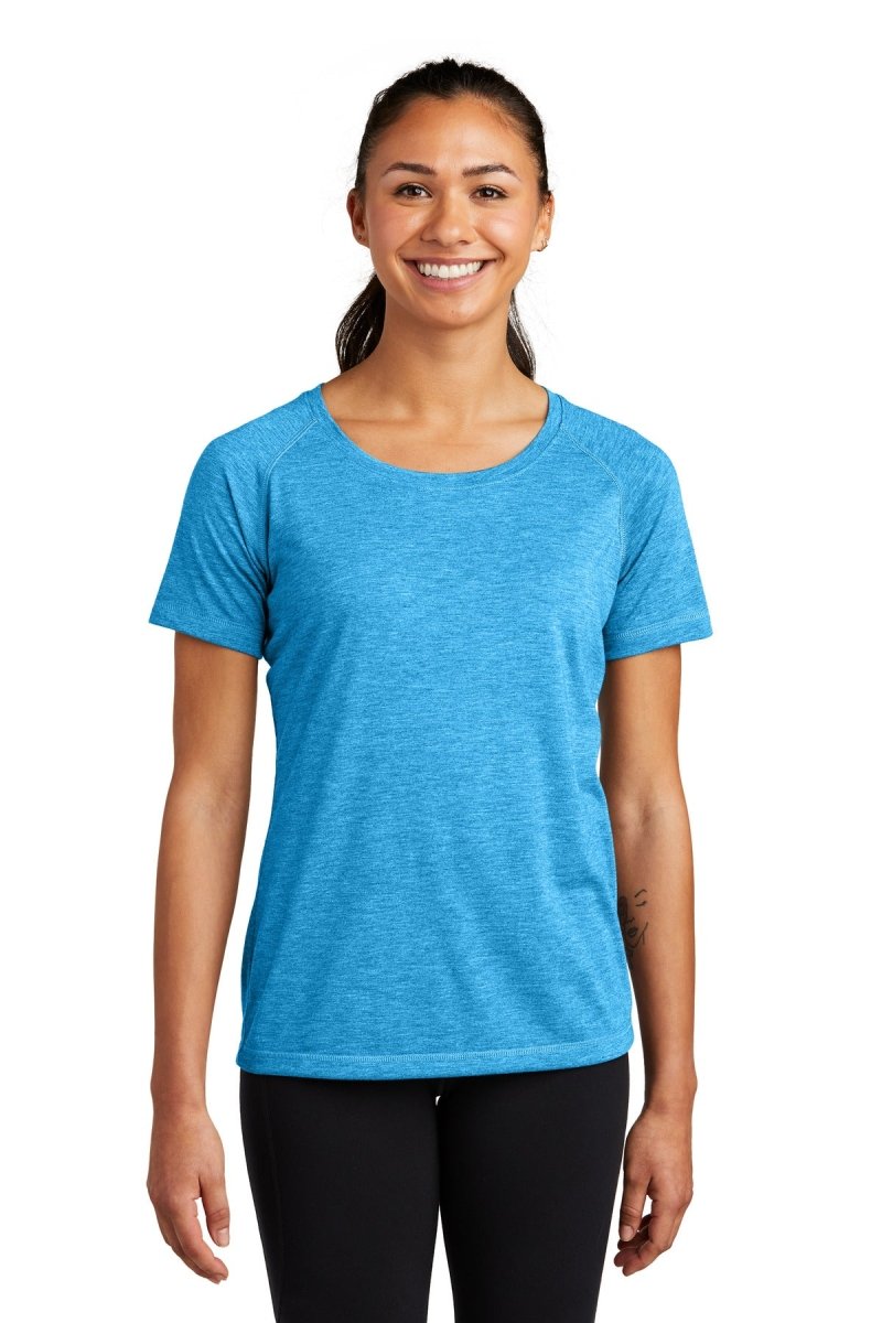 Sport-Tek Â® Ladies PosiCharge Â® Tri-Blend Wicking Scoop Neck Raglan Tee. LST400 - uslegacypromotions