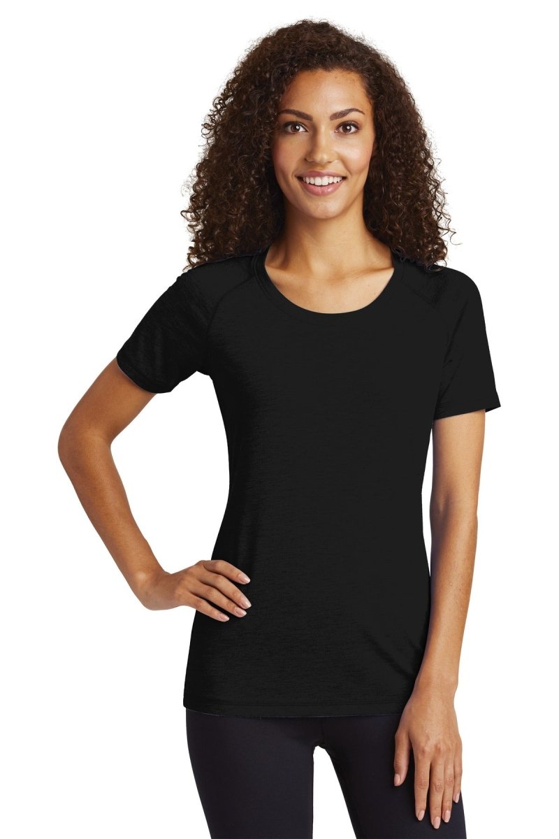 Sport-Tek Â® Ladies PosiCharge Â® Tri-Blend Wicking Scoop Neck Raglan Tee. LST400 - uslegacypromotions