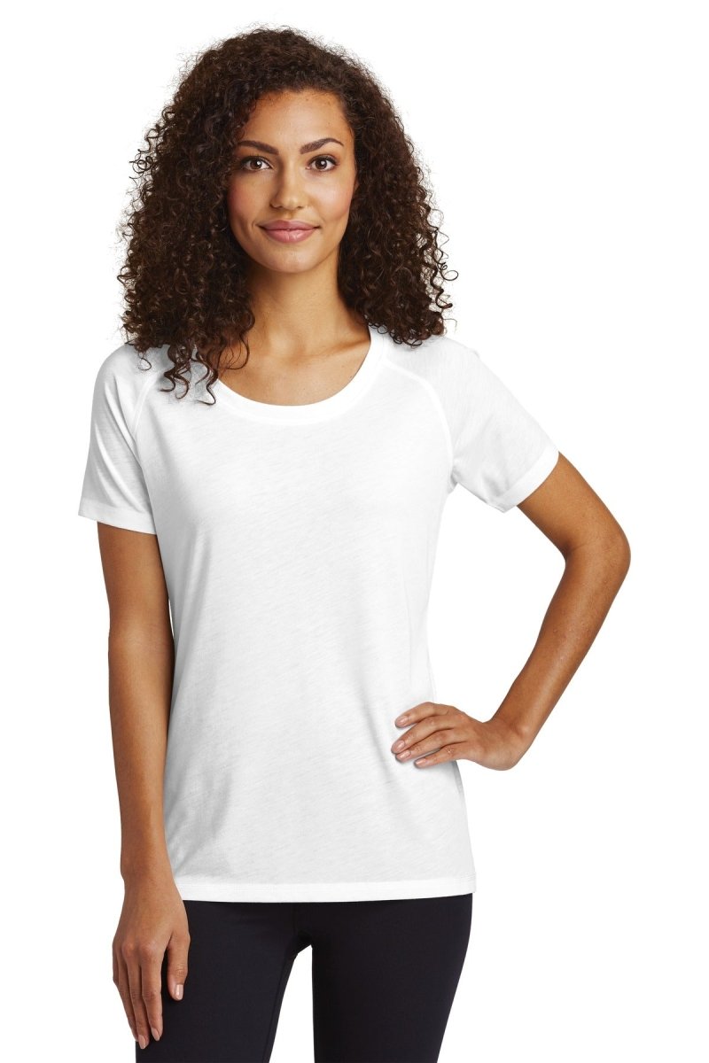 Sport-Tek Â® Ladies PosiCharge Â® Tri-Blend Wicking Scoop Neck Raglan Tee. LST400 - uslegacypromotions