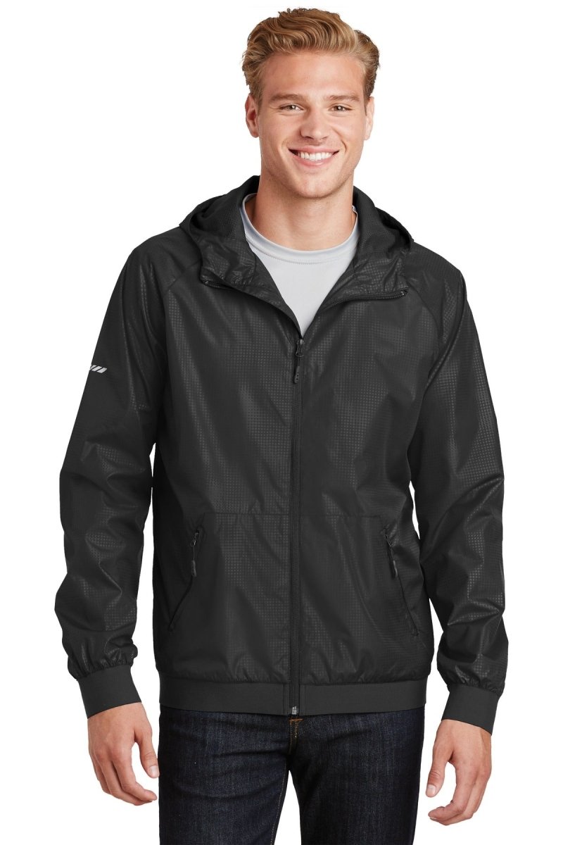 Sport-TekÂ® Embossed Hooded Wind Jacket. JST53 - uslegacypromotions