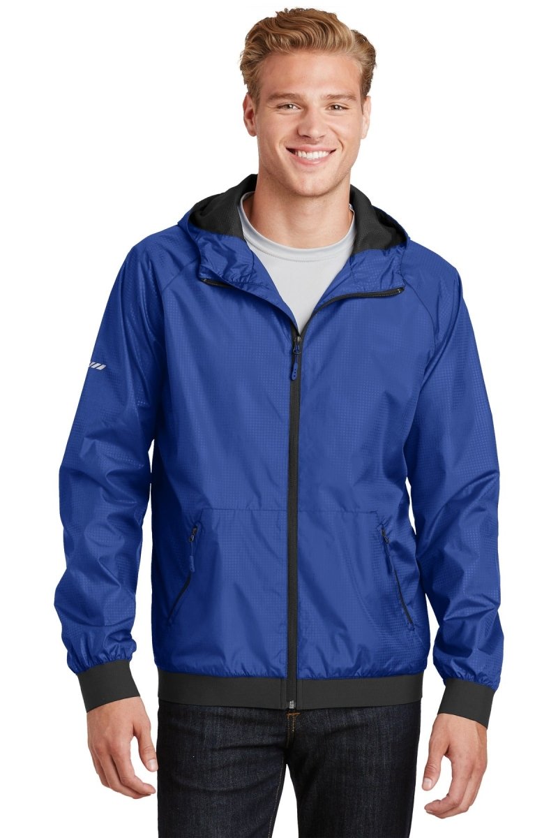 Sport-TekÂ® Embossed Hooded Wind Jacket. JST53 - uslegacypromotions
