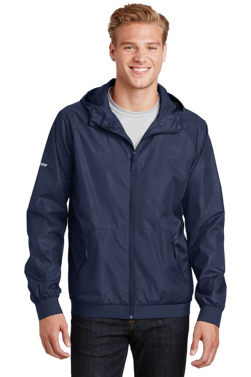 Sport-TekÂ® Embossed Hooded Wind Jacket. JST53 - uslegacypromotions