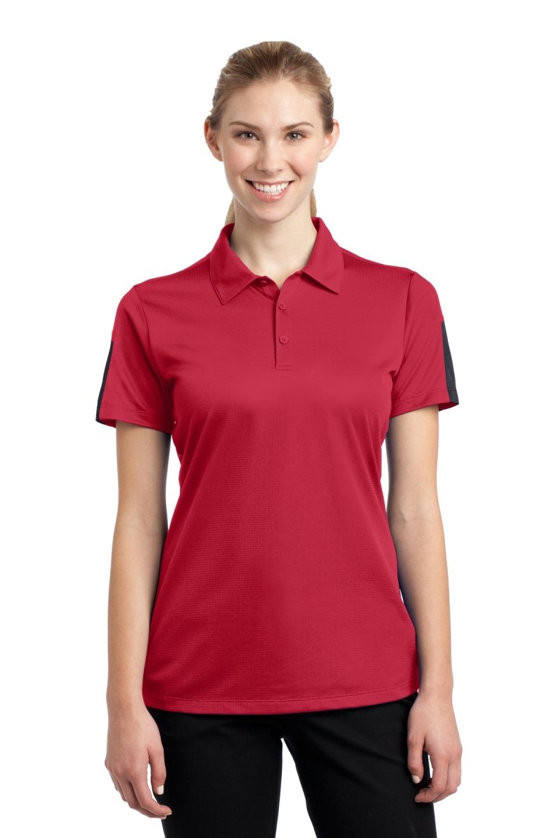 Sport-TekÂ® Ladies PosiChargeÂ® Active Textured Colorblock Polo. LST695 - uslegacypromotions