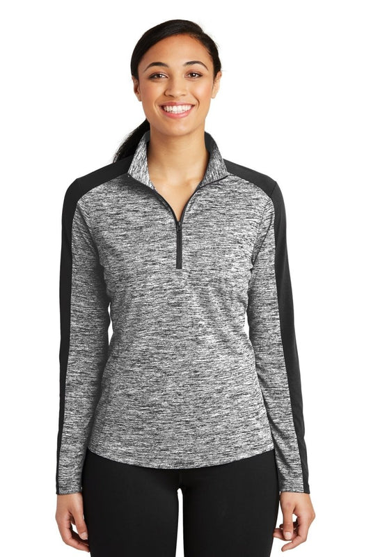 Sport-TekÂ® Ladies PosiChargeÂ® Electric Heather Colorblock 1/4-Zip Pullover. LST397 - uslegacypromotions