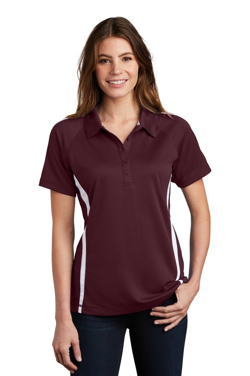 Sport-TekÂ® Ladies PosiChargeÂ® Micro-Mesh Colorblock Polo. LST685 - uslegacypromotions