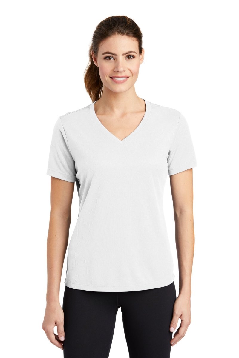 Sport-TekÂ® Ladies PosiChargeÂ® RacerMeshÂ® V-Neck Tee. LST340 - uslegacypromotions