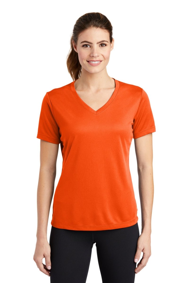 Sport-TekÂ® Ladies PosiChargeÂ® RacerMeshÂ® V-Neck Tee. LST340 - uslegacypromotions