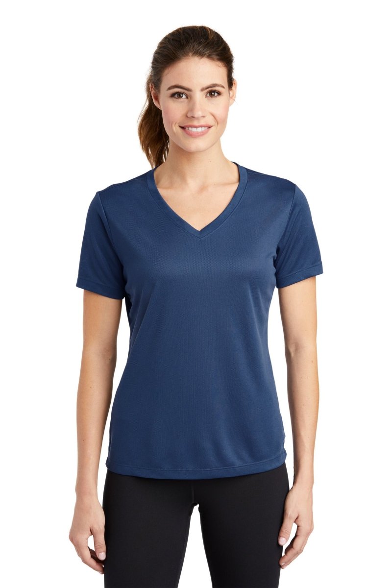 Sport-TekÂ® Ladies PosiChargeÂ® RacerMeshÂ® V-Neck Tee. LST340 - uslegacypromotions