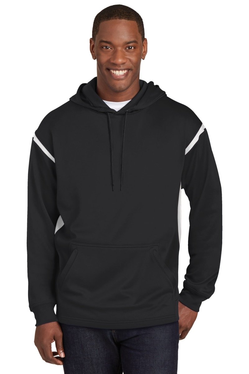 Sport-TekÂ® Tech Fleece Colorblock Hooded Sweatshirt. F246 - uslegacypromotions