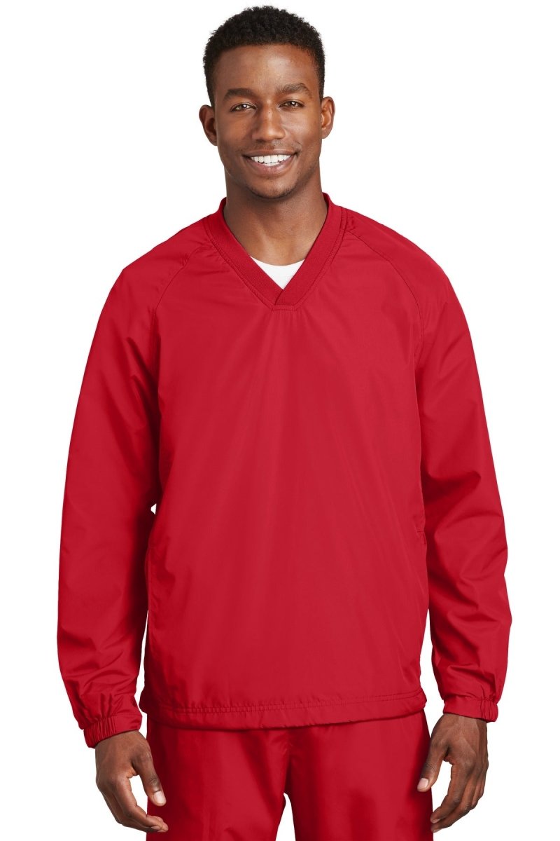 Sport-TekÂ® V-Neck Raglan Wind Shirt. JST72 - uslegacypromotions