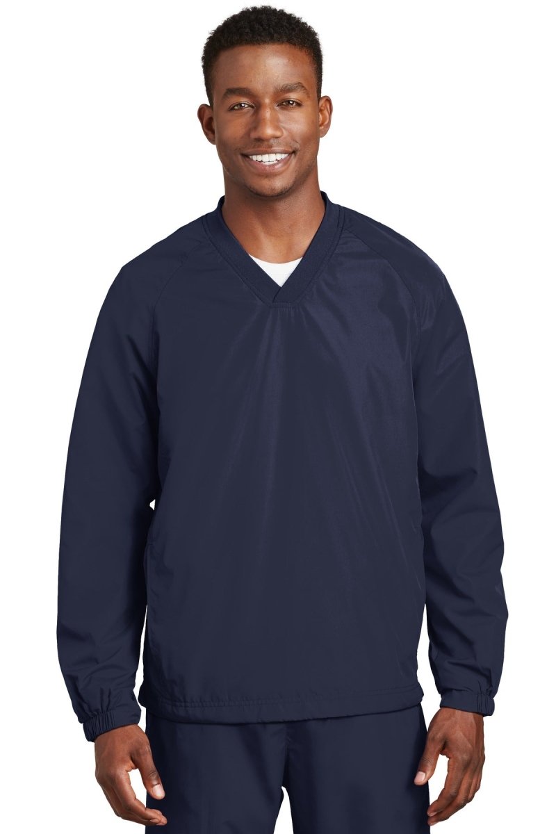 Sport-TekÂ® V-Neck Raglan Wind Shirt. JST72 - uslegacypromotions